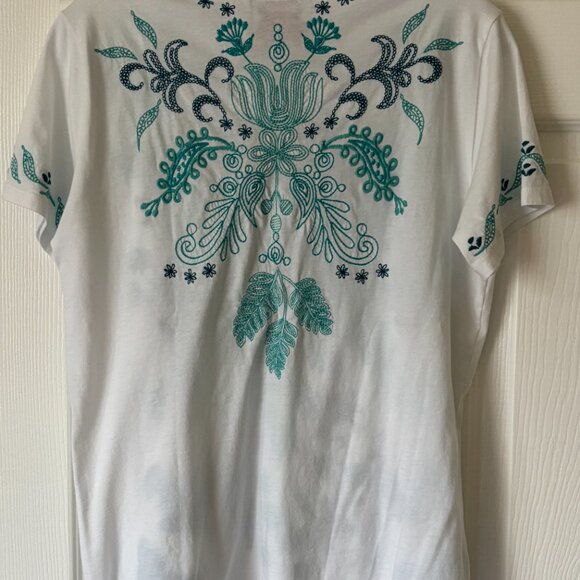 Johnny Was Crew Neck Tee Shirt - Picture 10 of 14